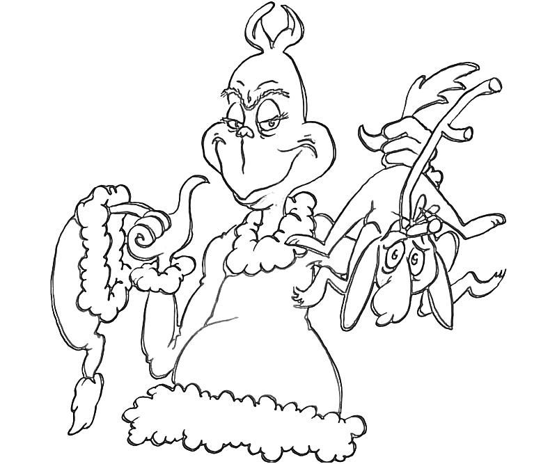 Plansa de colorat cu Grinch 2 12